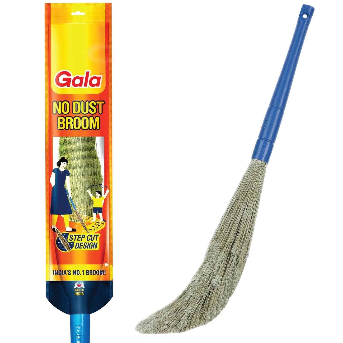 Gala No Dust Floor Broom- (Freedom from New Broom Dust- Bhusa) (Pack of 1) 1 Count (Pack of 1)