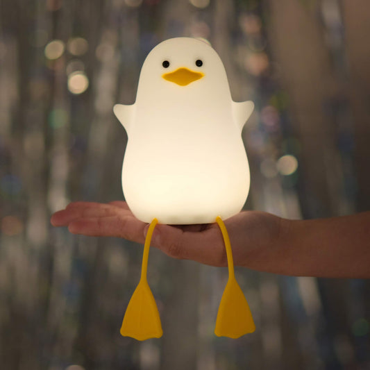 YuanDian Cute Duck Night Light, Gifts for Women Teen Girls Baby,Night Lights for Kids Bedroom, Cute Christmas Seagull Chick Silicone Nightlights for Children Toddler.