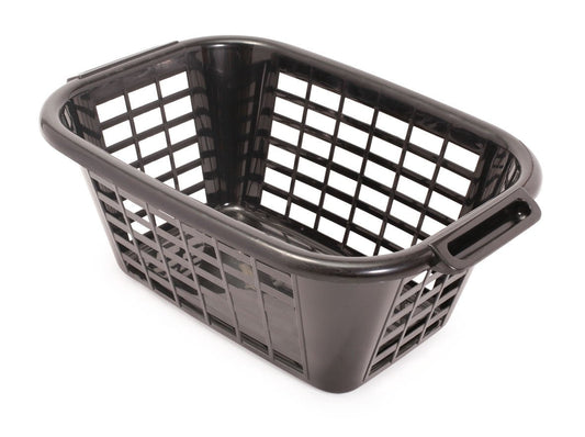 ADDIS 505606 RECTANGULAR LAUNDRY BASKET BLACK Single