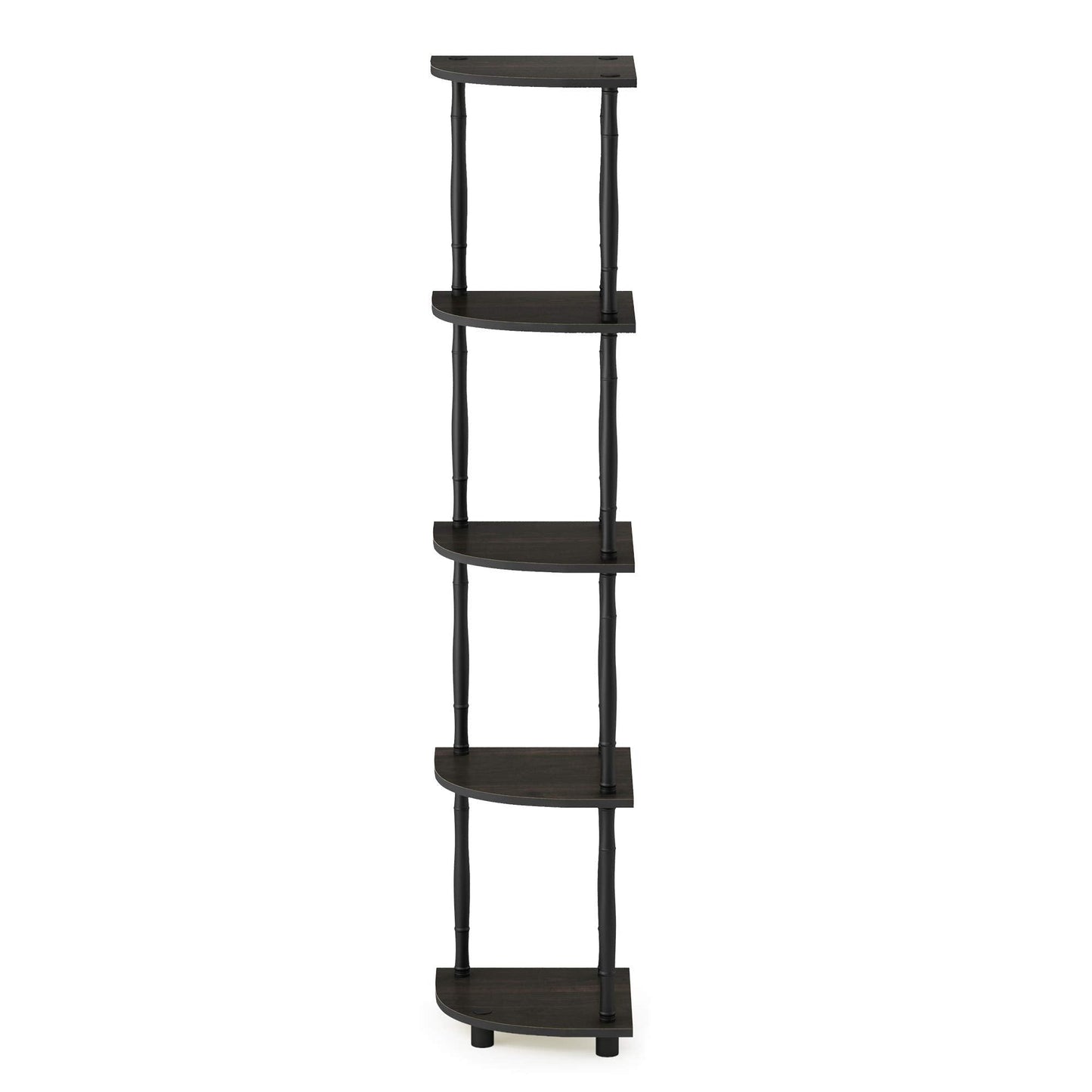 Furinno Toolless Shelves, Wood, Espresso/Black, one size 5-Tier