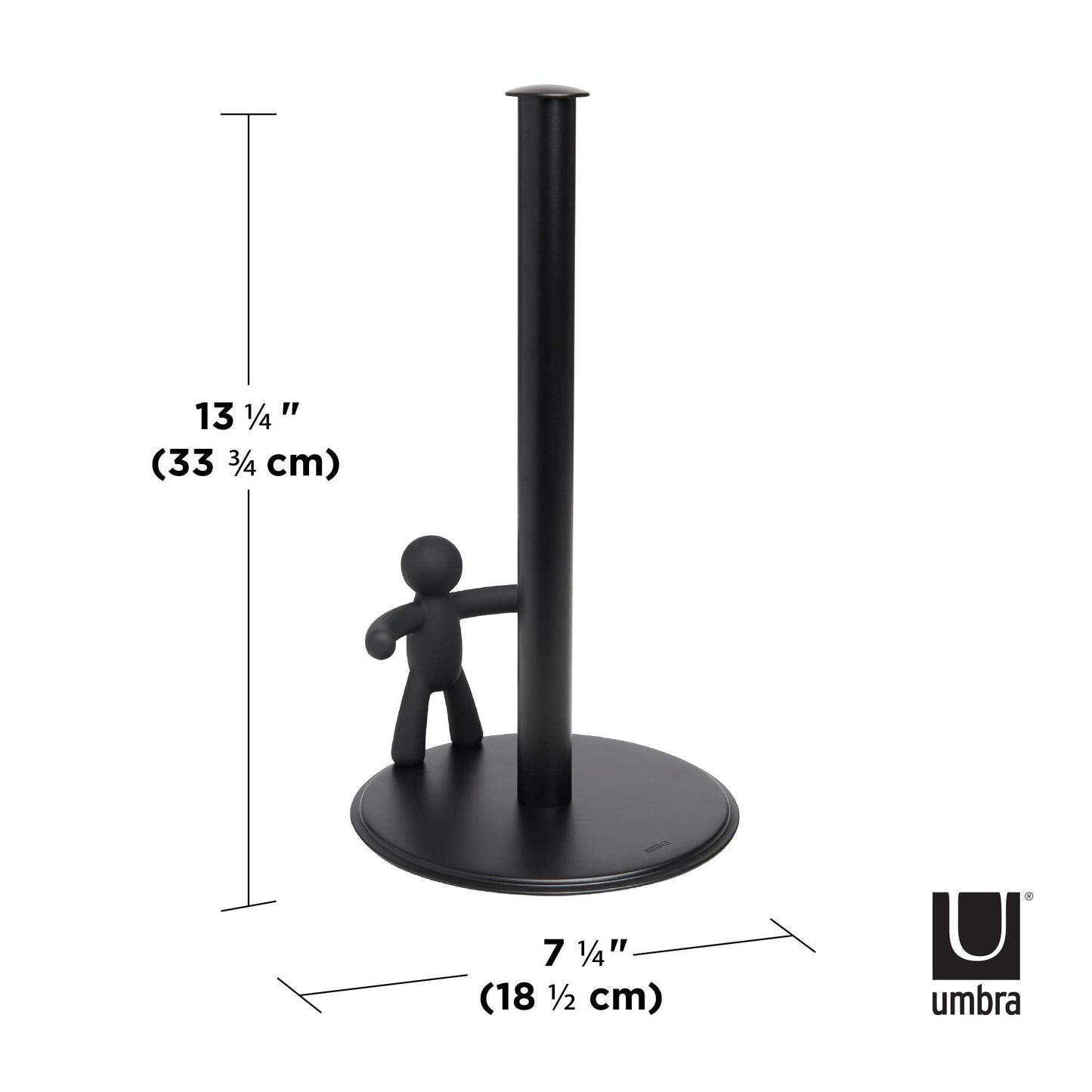 Umbra Buddy Counter Top Paper Towel Holder, Black, 11 x 3.5" Black New Single