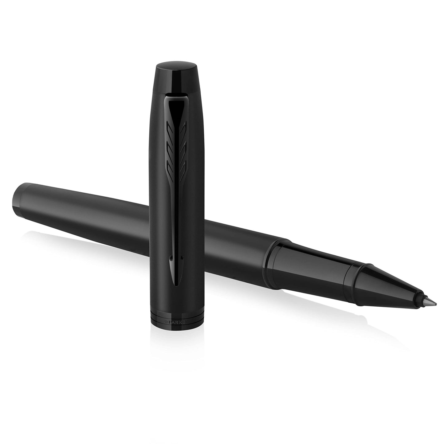 Parker IM Rollerball Pen | Matte Black with Black Trim | Fine Point with Black Ink Refill | Gift Box Matt black with Black PVD