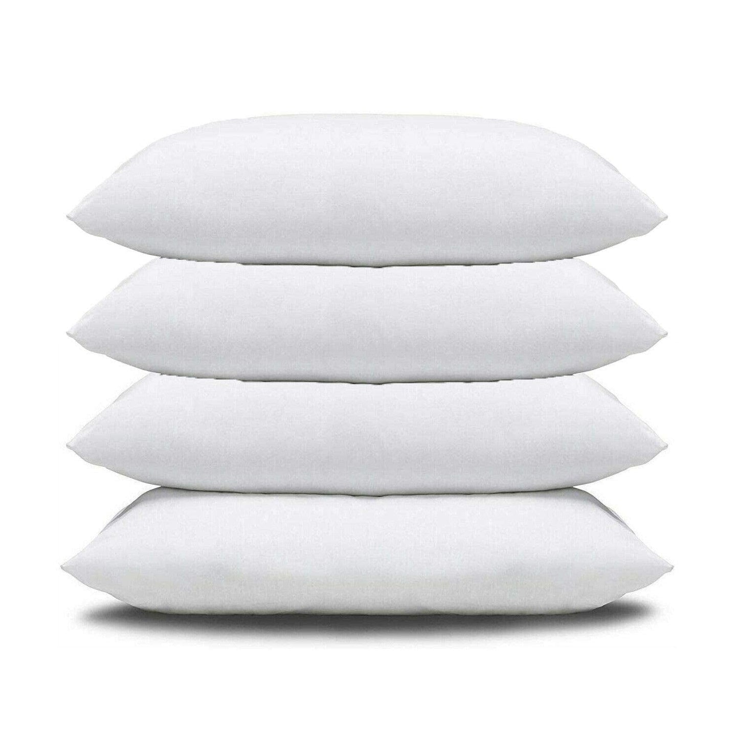 GB TEXTILE 4 Pack Deluxe Super Bounce Back Pillows - 2 Bedding Set - 2 Pairs plain pillows