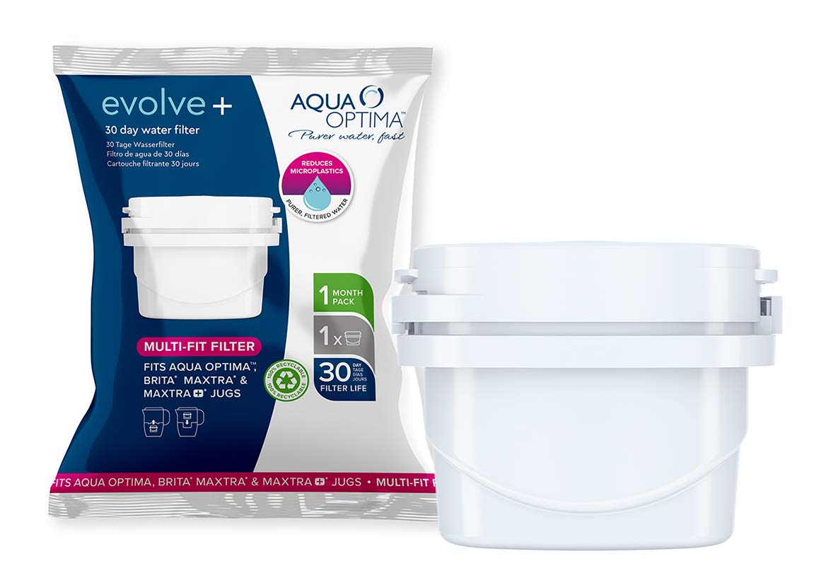 Aqua Optima EPS612 Evolve plus 30 Day Water Filter Cartridge, 6 Pack (6 Months Supply), Old Version Single