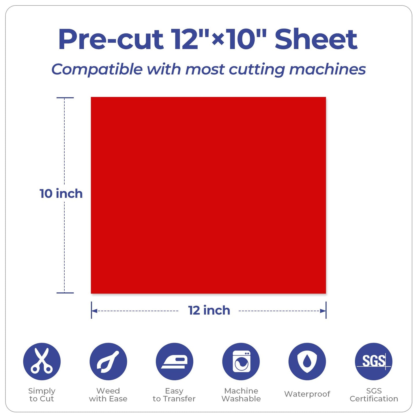 Heat Transfer Vinyl 42 Pack: Ohuhu 12" x 10" HTV Vinyl for Circut Easy to Cut & Weed for T-Shirts Hats Leathers DIY - 20 Glossy Colours Iron on Vinyl via Heat Press Machine & Craft Cutter Machine