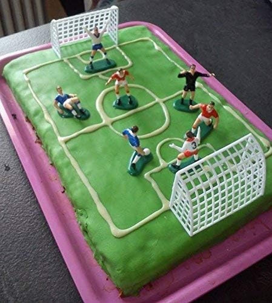 PME FS009 Football / Soccer Toppers for Cake and Cupcakes Set of 9, 10 x 4 x 6.3 cm, Multi-colour