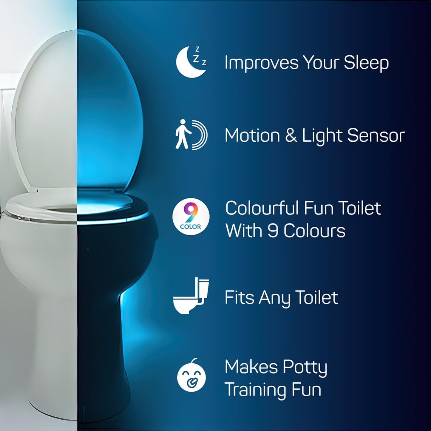 The Original Toilet Bowl Night Light. Motion Sensor Home Gadgets for Men Women Dad Gifts for Men Fathers Day Christmas. Funny Novelty Bathroom Accessory. Birthday Presents. Fun Cool Gadgets Gift Single unit