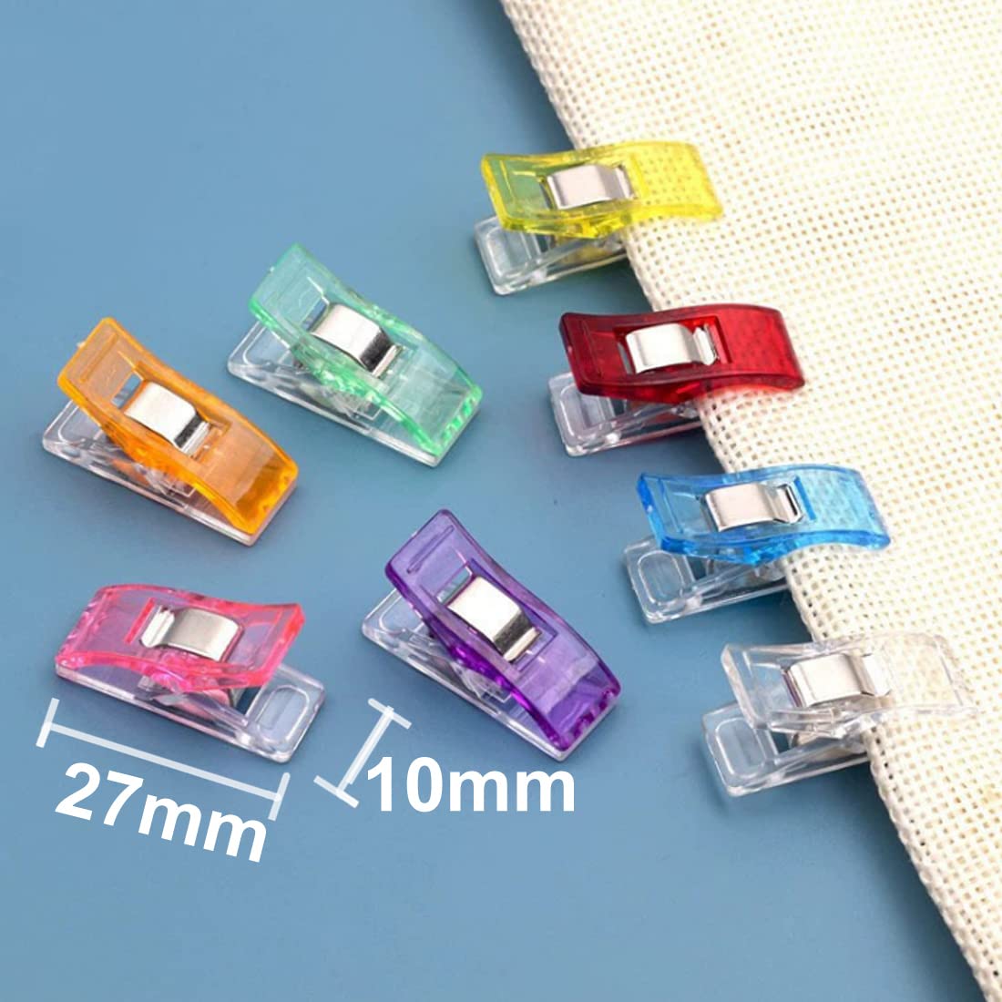 Otylzto 100PCS Sewing Clips for Quilting Crafting,Wonder Clips, Quilting Clips,Craft Clips,Plastic Clips for Crafts,Plastic Clip for Crafts，Wonder Clips