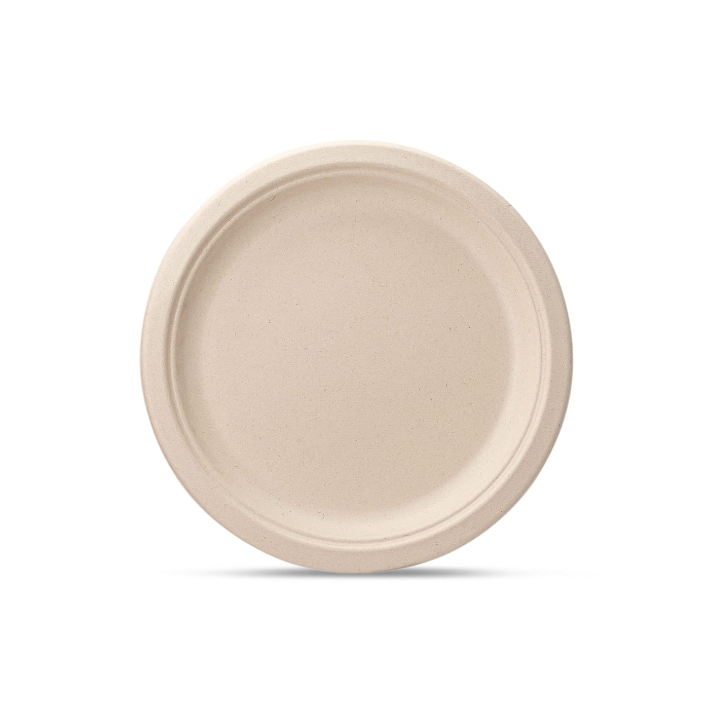 100% Compostable 10 inch Heavy-Duty Plates [125 Pack] Eco-Friendly Disposable Sugarcane Paper Plates - Brown Unbleached