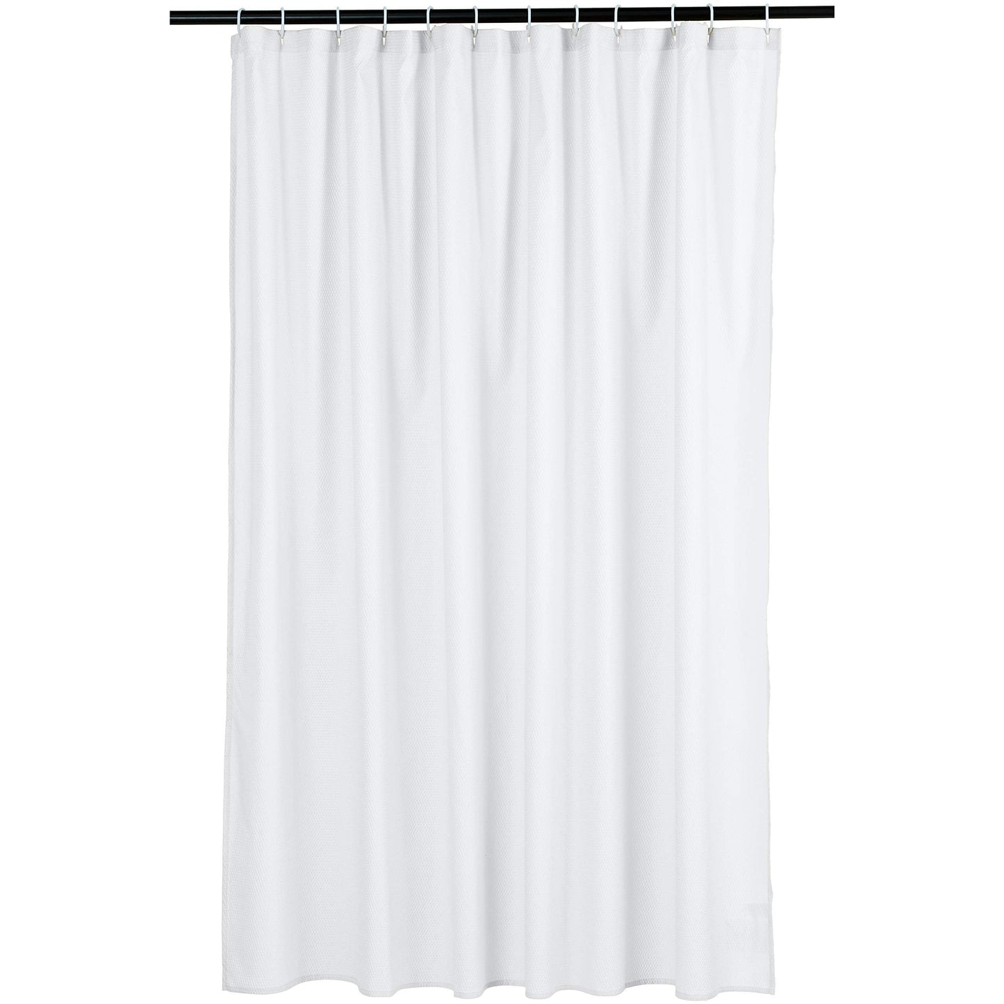 Amazon Basics Waffle Texture Shower Curtain, 183 x 183 cm, White