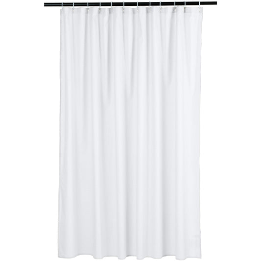 Amazon Basics Waffle Texture Shower Curtain, 183 x 183 cm, White