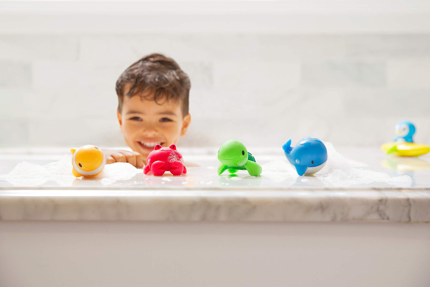 Munchkin Floating Ocean Animal Themed Rubber Bath Squirt Toys for Baby - Pack of 8 8 pack