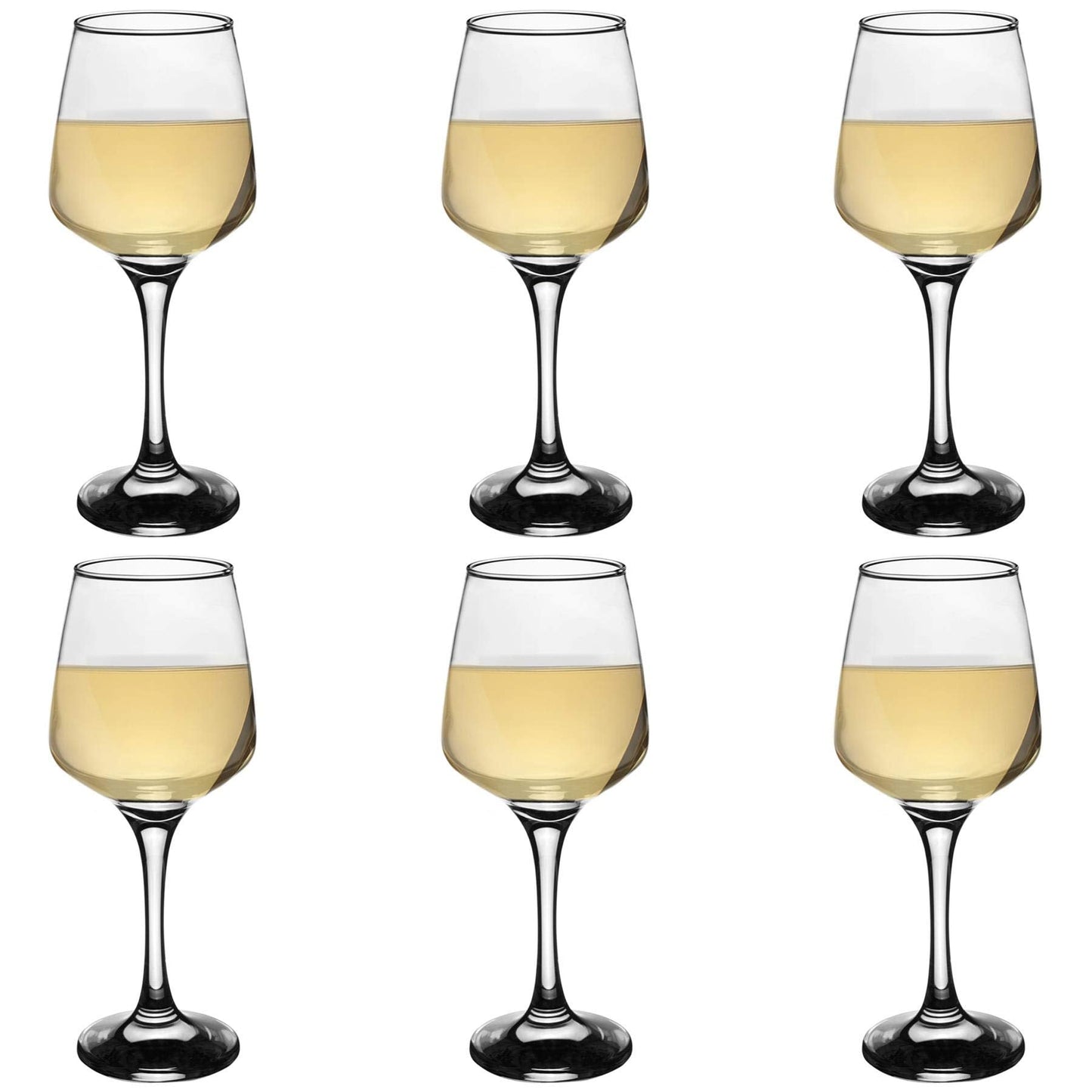 Argon Tableware Tallo White Wine Glasses - Contemporary White Wine Glasses - Dishwasher Safe - 295ml - Clear - Pack of 6