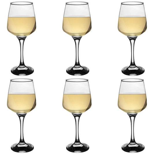 Argon Tableware Tallo White Wine Glasses - Contemporary White Wine Glasses - Dishwasher Safe - 295ml - Clear - Pack of 6