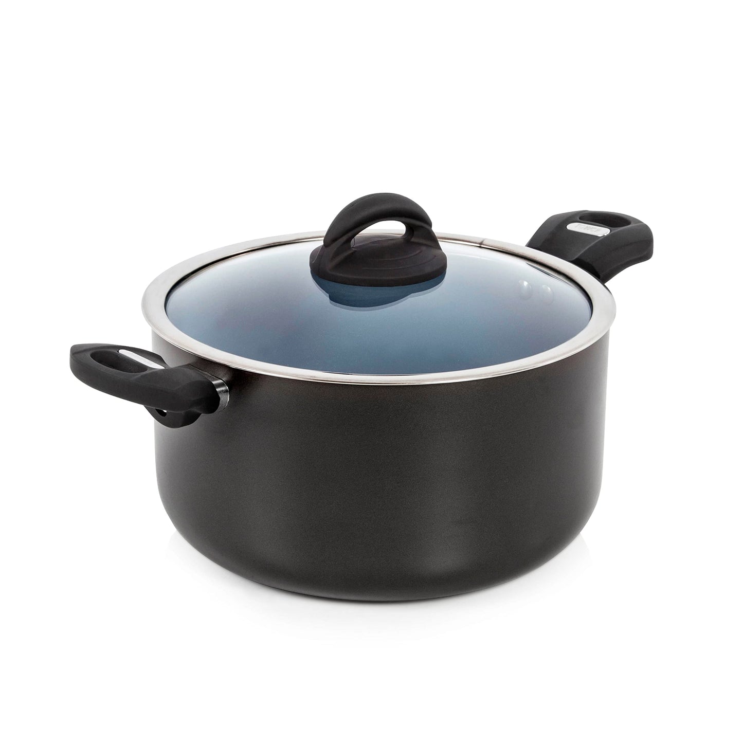 Tower T80304 Cerasure 24cm Casserole Dish with Non-Stick Coating, Suitable for all Hob Types, Graphite