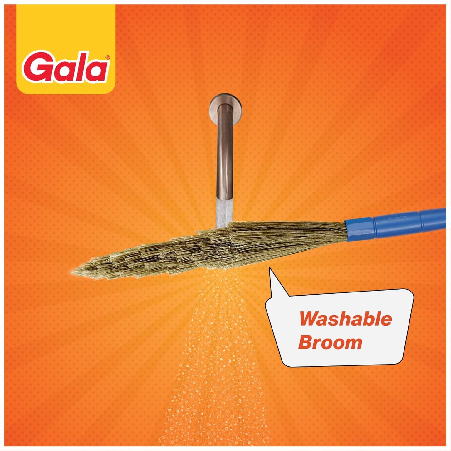 Gala No Dust Floor Broom- (Freedom from New Broom Dust- Bhusa) (Pack of 1) 1 Count (Pack of 1)