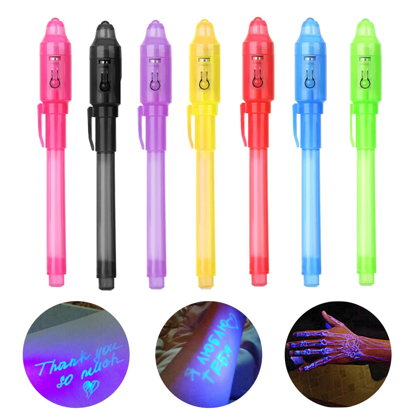 iZoeL 14 Invisible Ink Pen UV Pen Secret Pens with UV Light Spy Pens - Gifts for School Children Party Bag Fillers for Kids Boys Girls Birthday Party Favours Pinata Filler Multipack Gifts for Kids