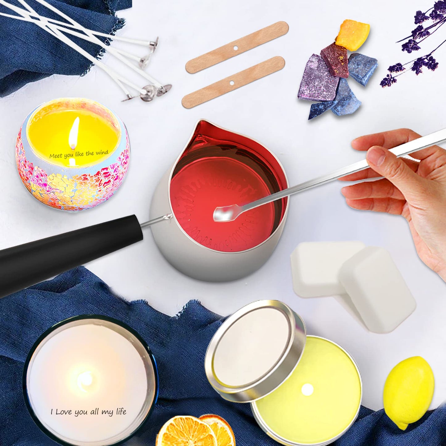 Candle Making Kit,Candle Making Supplies Include Soy Wax for Candle Making,Candle Wax Melting Pot,Magic Paper,Candle Wicks and More-Full Candle Making Kits for Adults Beginner,Make Your Own Candles Full Magic Candle Making Kit