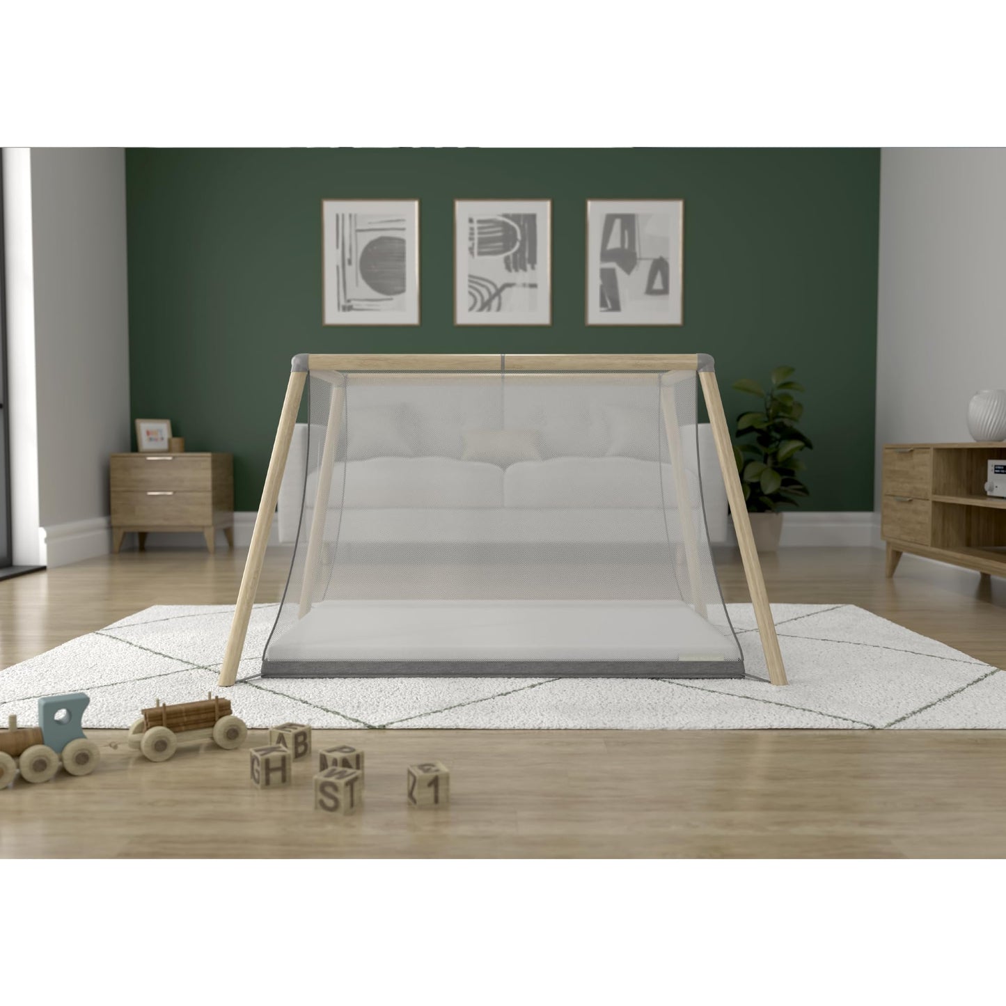 Mother Nurture Classic Eco Fibre Travel Cot Mattress, White, 95 x 65 x 7.5cm 95 x 65 x 7.5 cm - Fibre