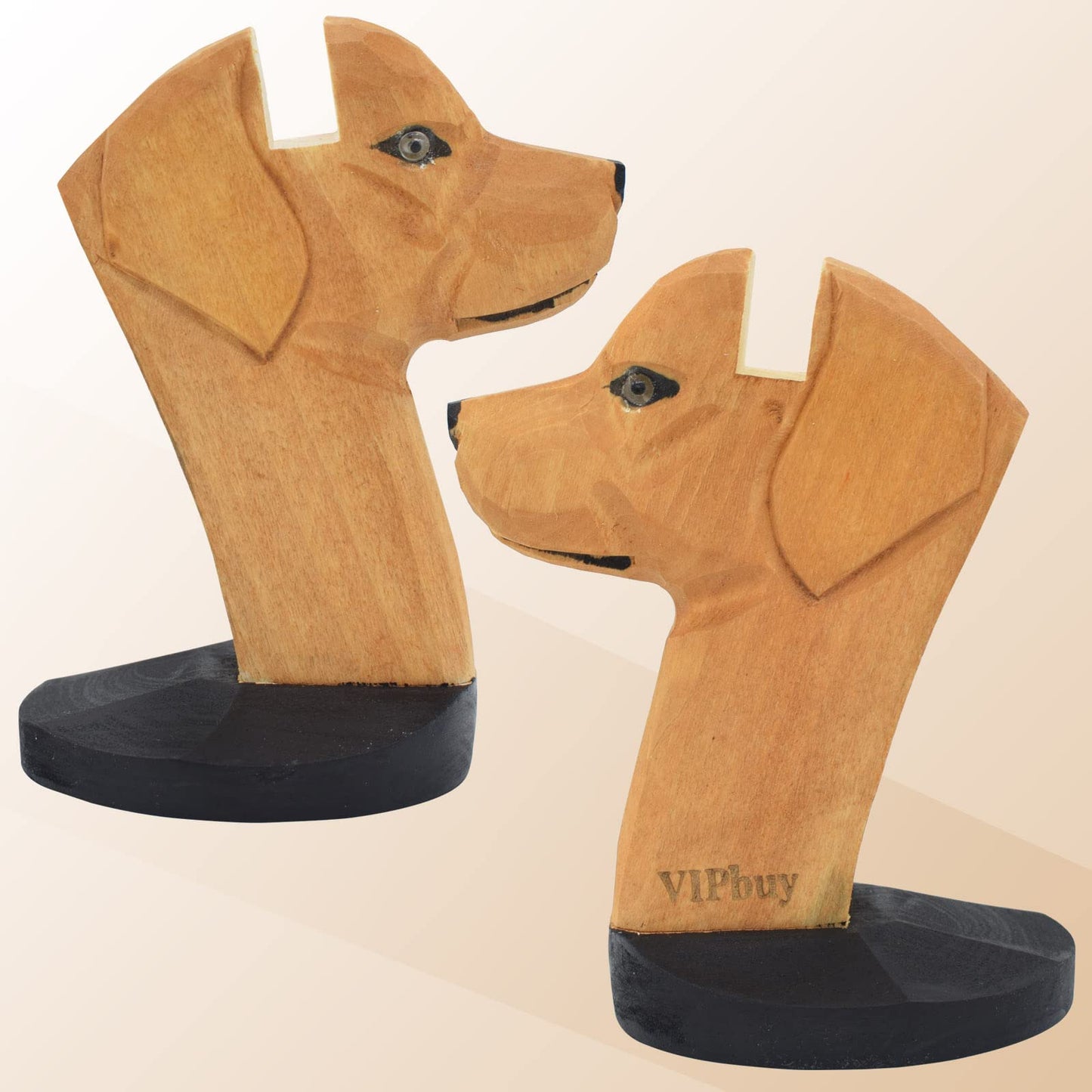 VIPbuy Handmade Labrador Retriever Shape Wood Carving Glasses Spectacle Holder Stand Sunglasses Display Rack Home Office Desk Décor