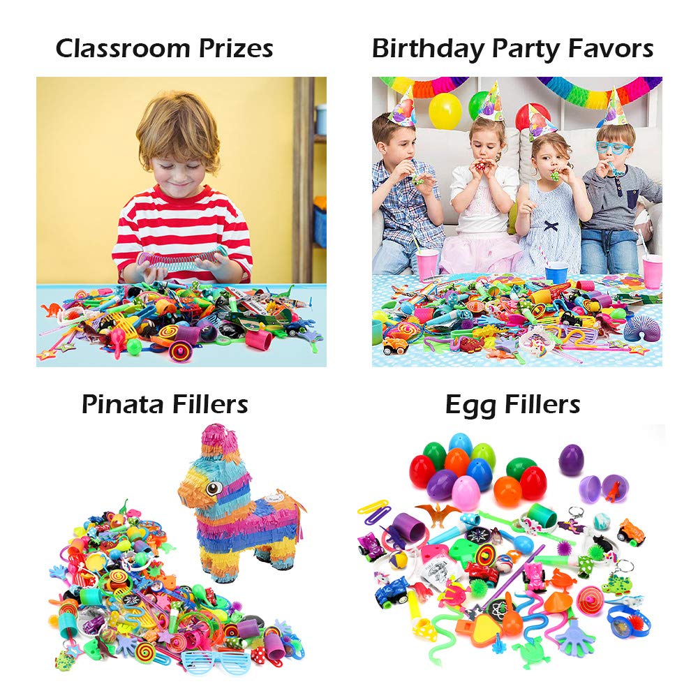 nicknack Bulk Party Bag Fillers for Kids, 200PCS Birthday Party Favours Toy Assortment, Loot Bag Pinata Fillers Classroom Giveaways & Rewards for Boys Girls (200PCS-2) 200PCS-2