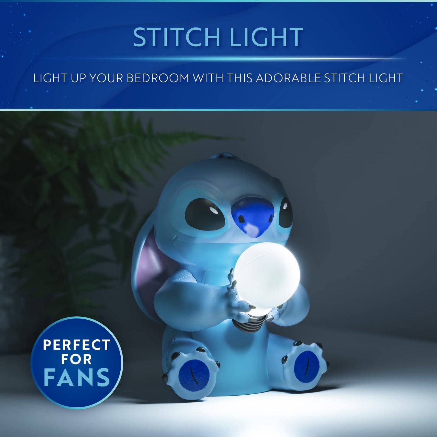 Paladone Stitch Light - Lilo and Stitch Room Decor - Stitch Stuff for Girls and Boys, Multicolour