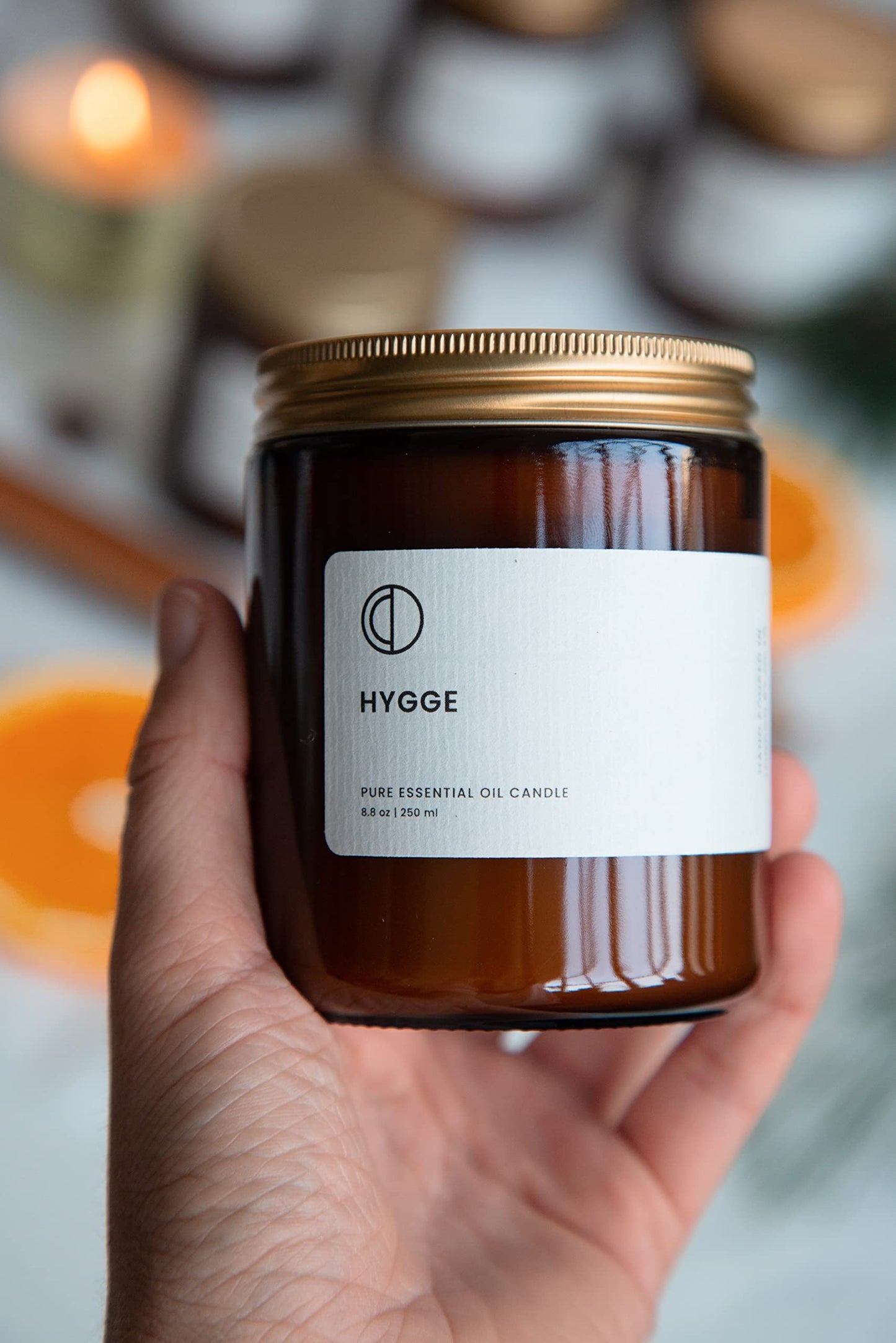 OCTŌ Hygge Orange + Spices | Scented Candle. Made with Essential Oils and Soy Wax. 250ml