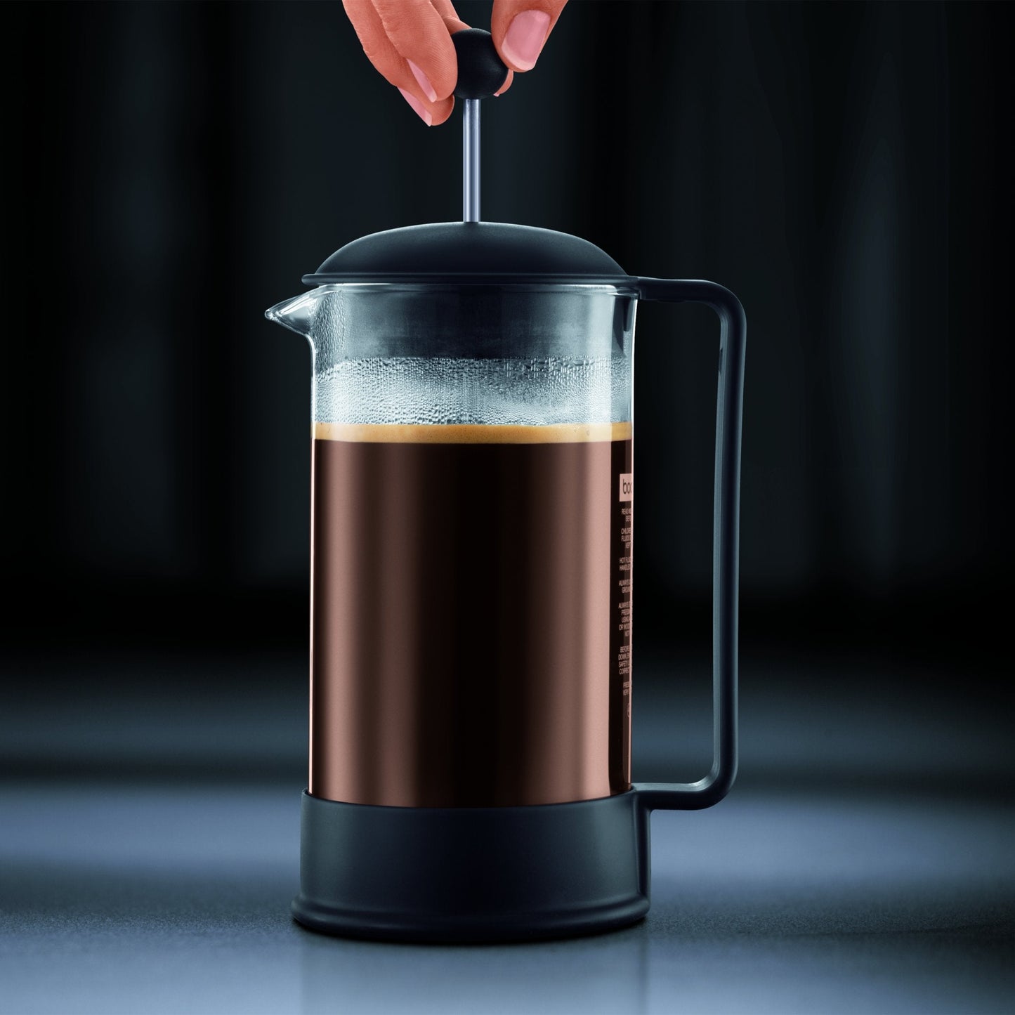 BODUM 1543-01US Brazil 3 Cup French Press Coffee Maker, Black, 0.35 l, 12 oz Single 0.35 L (12 oz)