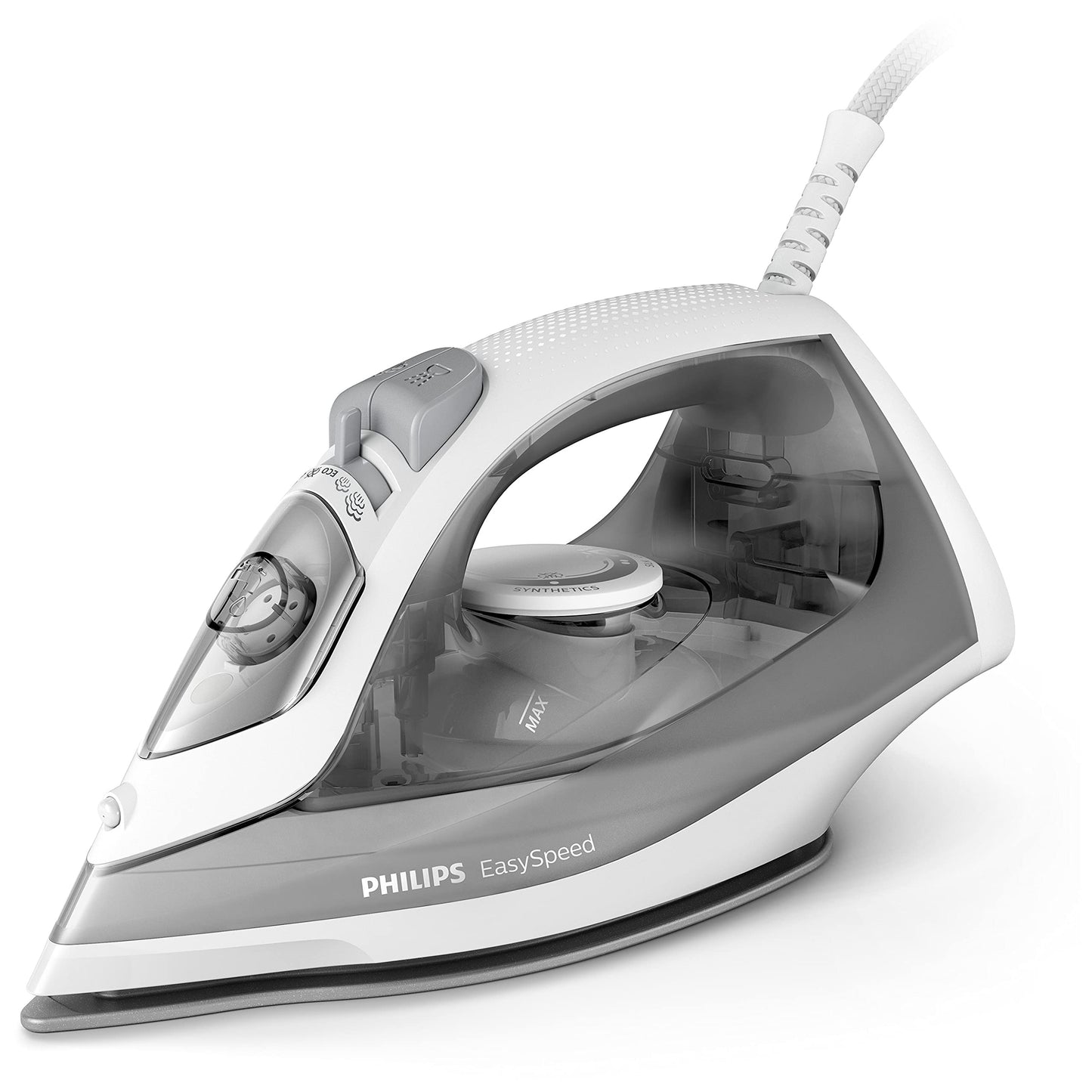 Philips Steam Iron Easyspeed - Steam Boost up to 100 gram - Ceramic Soleplate - Drip Stop -4 Settings - 2000W - 220 ml Watertank - Integrated Waterspray - GC1751/98 Grey,GC1751/89 2000 Watt