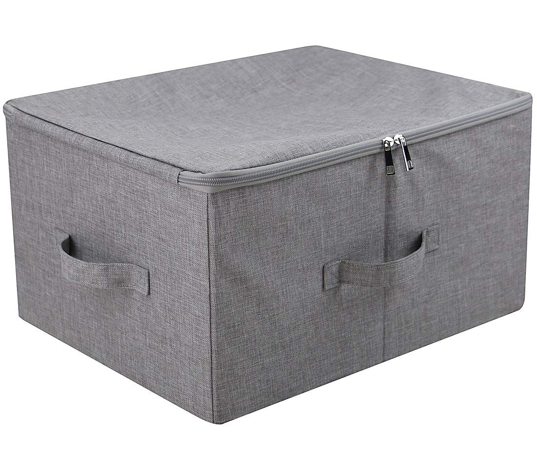 iwill CREATE PRO Storage Containers, Stacked Storage Box with Lid, Wardrobe Drawer, Dark Grey, Pack of 2 Darkgray