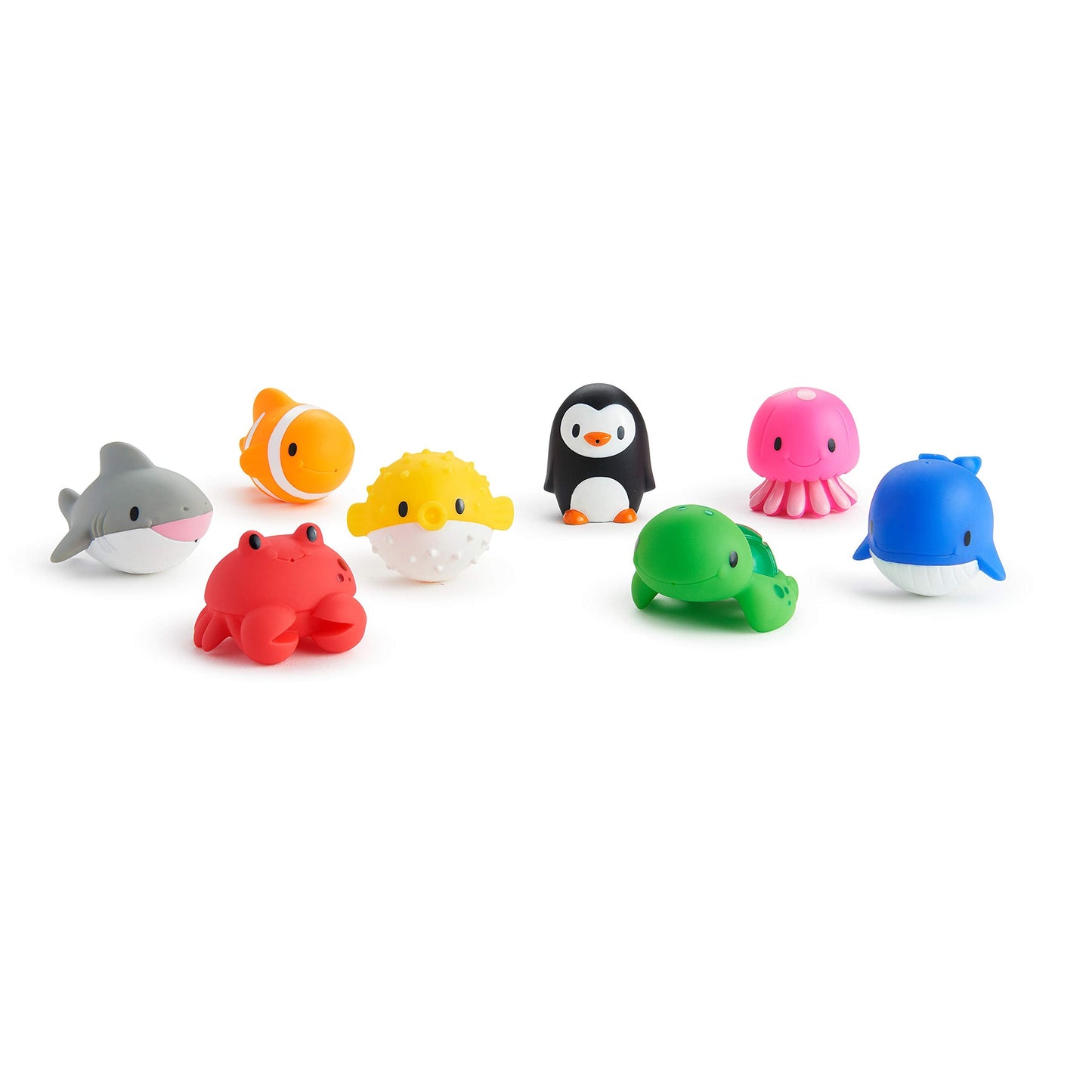 Munchkin Floating Ocean Animal Themed Rubber Bath Squirt Toys for Baby - Pack of 8 8 pack