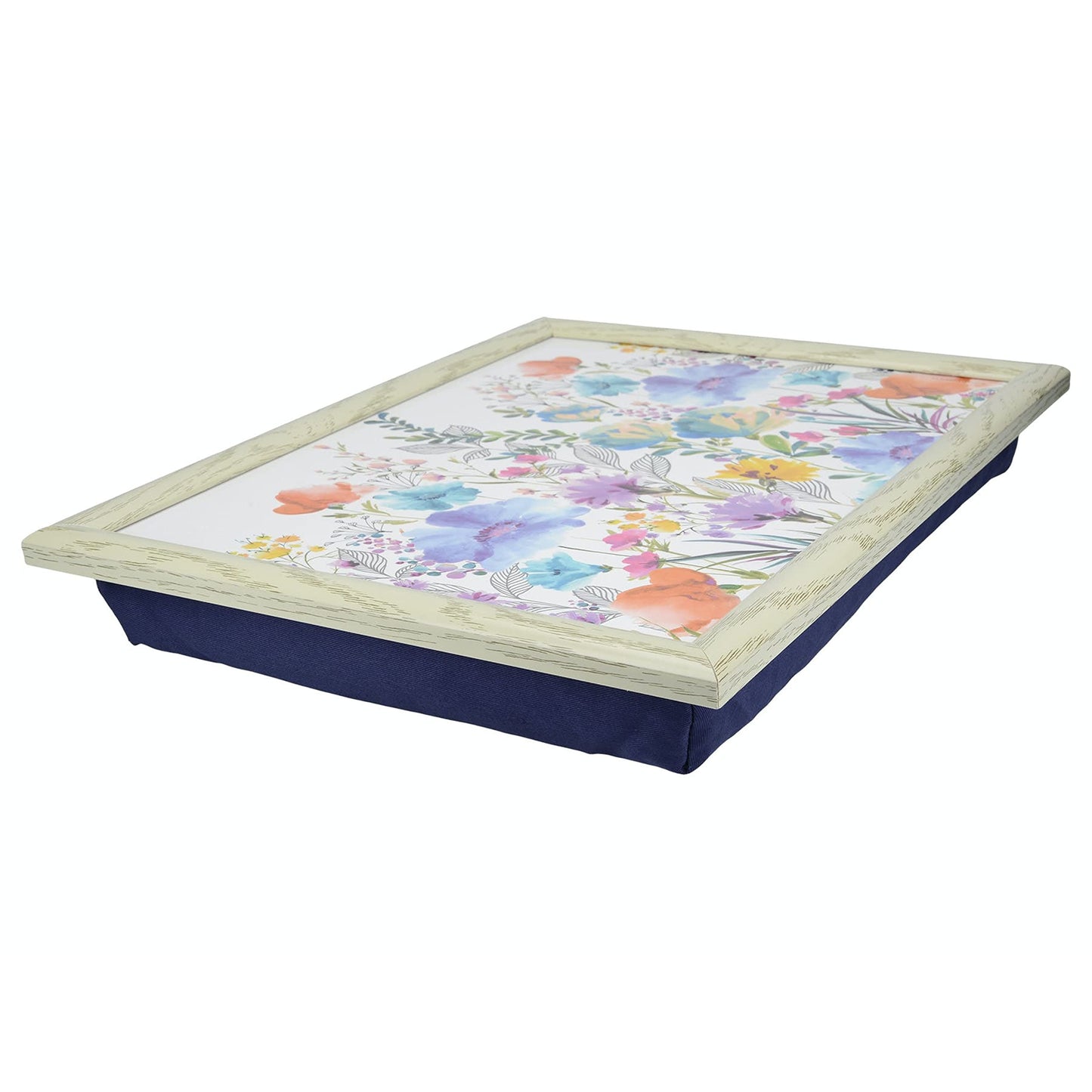 Creative Tops Lap Tray with Cushion with "Meadow Floral" Design, 44 x 34cm, Multi-Colour Meadow Floral Single