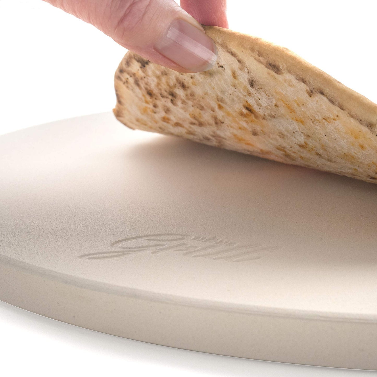 Pizza Stone by Hans Grill Baking Stone for Pizzas use in Oven and Grill | BBQ Free Wooden Pizza Peel Round Board 15 Inches (38CM) Easy Handle Baking | Bake Grill, for Pies, Pastry Bread, Calzone