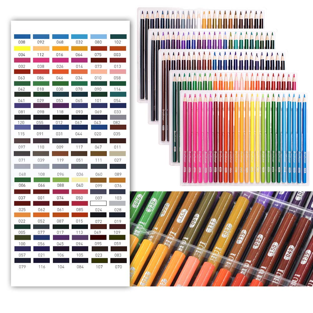 Adult Coloring Book 120 Colour Pencil Set for Artists, Kids, Sketchers, Students Drawing with 4 Colouring Books Gift 120 Colours