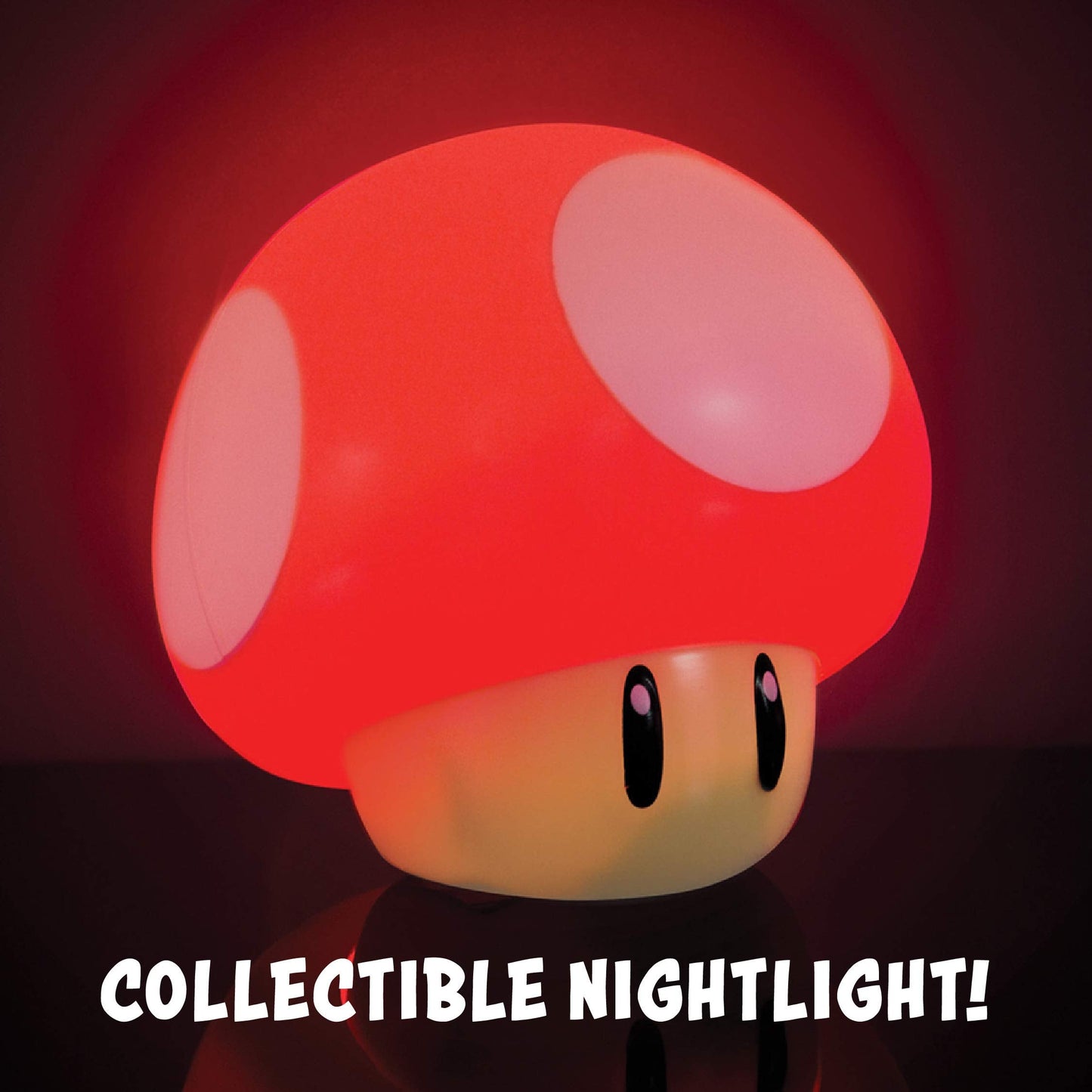 Paladone Super Mario Bros Toad Mushroom Light with Sound, Collectable Light Up Figure, Multi-Colour Single Retro