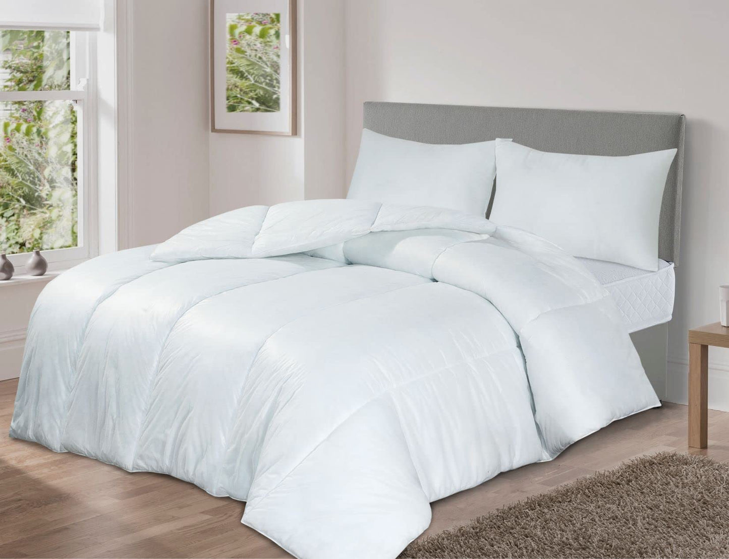 SleepyNights Single 10.5 Duvet Quilt Tog Summer Autumn Season Non Allergenic Hollowfibre – Polypropylene Cover