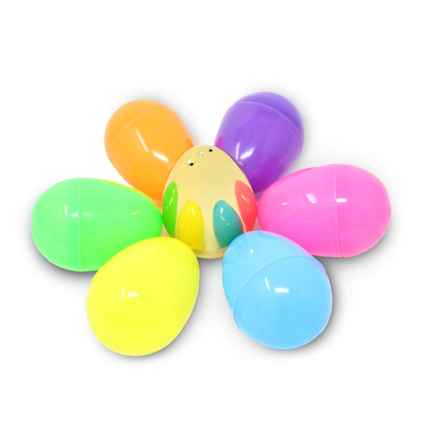 JOYIN 144 Pieces 2 3/8" Easter Eggs + 6 Golden Eggs for Filling Specific Treats, Easter Theme Party Favor, Easter Eggs Hunt, Basket Stuffers Filler, Classroom Prize Supplies Toy