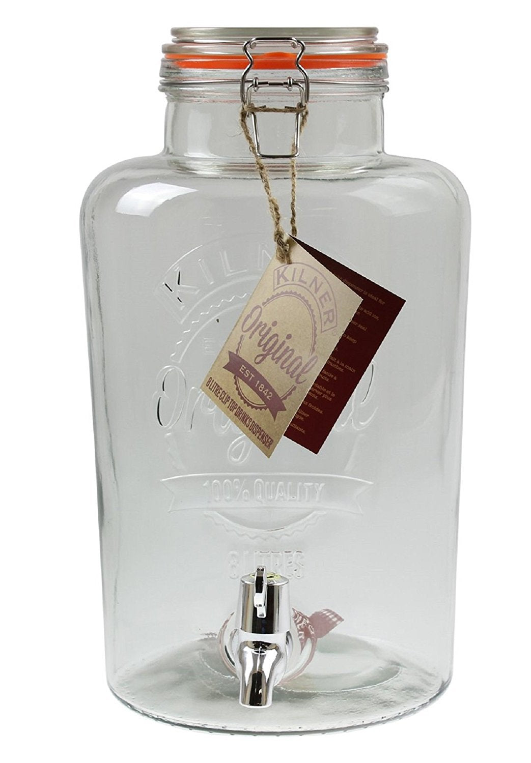 Kilner 8 Litre Drinks Dispenser Round Drinks Dispenser