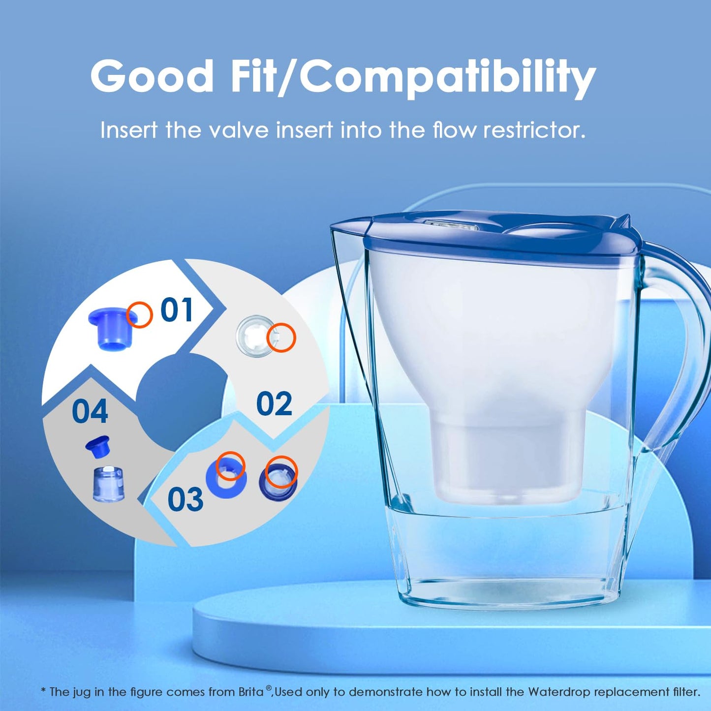 Waterdrop Water Filter Cartridges, Replacement for Brita® Maxtra+® Plus, Maxtra Pro® All-in-1, Compatible with Brita® Marella® Jug, Brita® Kettle, Reduce PFAS, PFOA/PFOS, TÜV SÜD, NSF Certified (12)