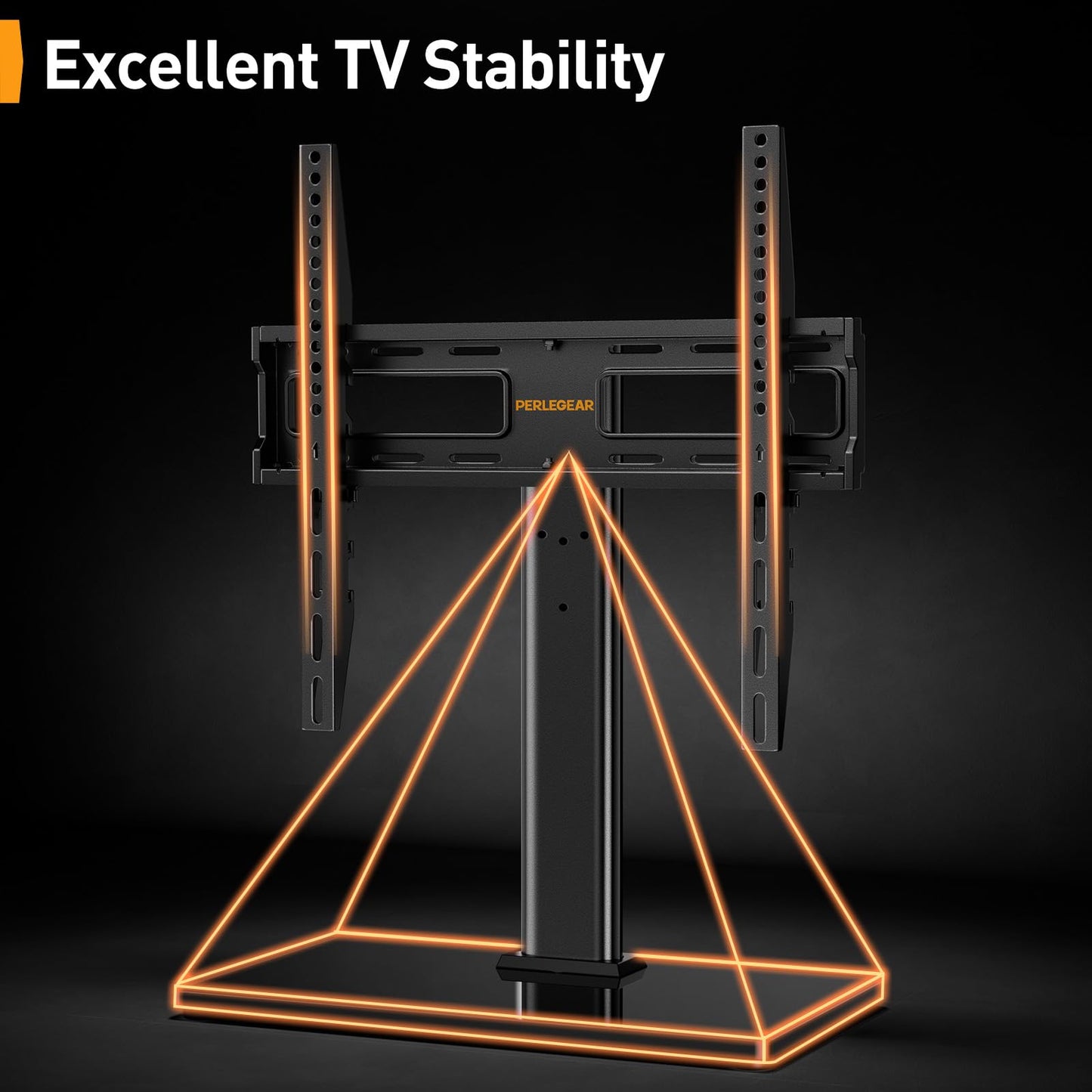 Universal Swivel TV Stand - Table Top TV Stand for 32-60 inch LCD LED TVs - Height Adjustable TV Base Stand with Tempered Glass Base & Wire Management, Holds 40 KG & Max.VESA 400x400mm