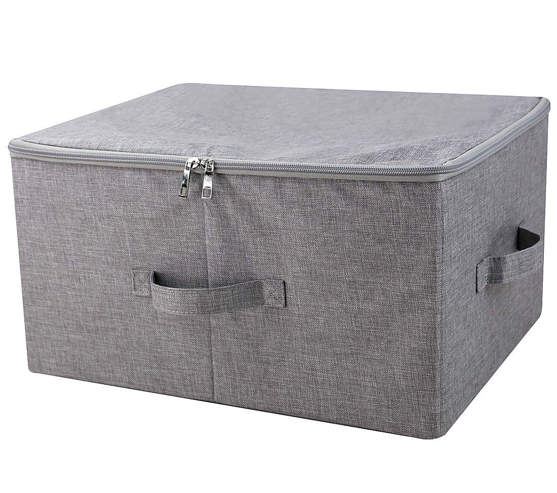 iwill CREATE PRO Storage Containers, Stacked Storage Box with Lid, Wardrobe Drawer, Dark Grey, Pack of 2 Darkgray