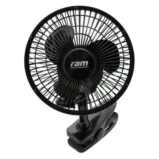 Ram 08-355-273 150mm 6-inch 15w Clip-on Fan Black