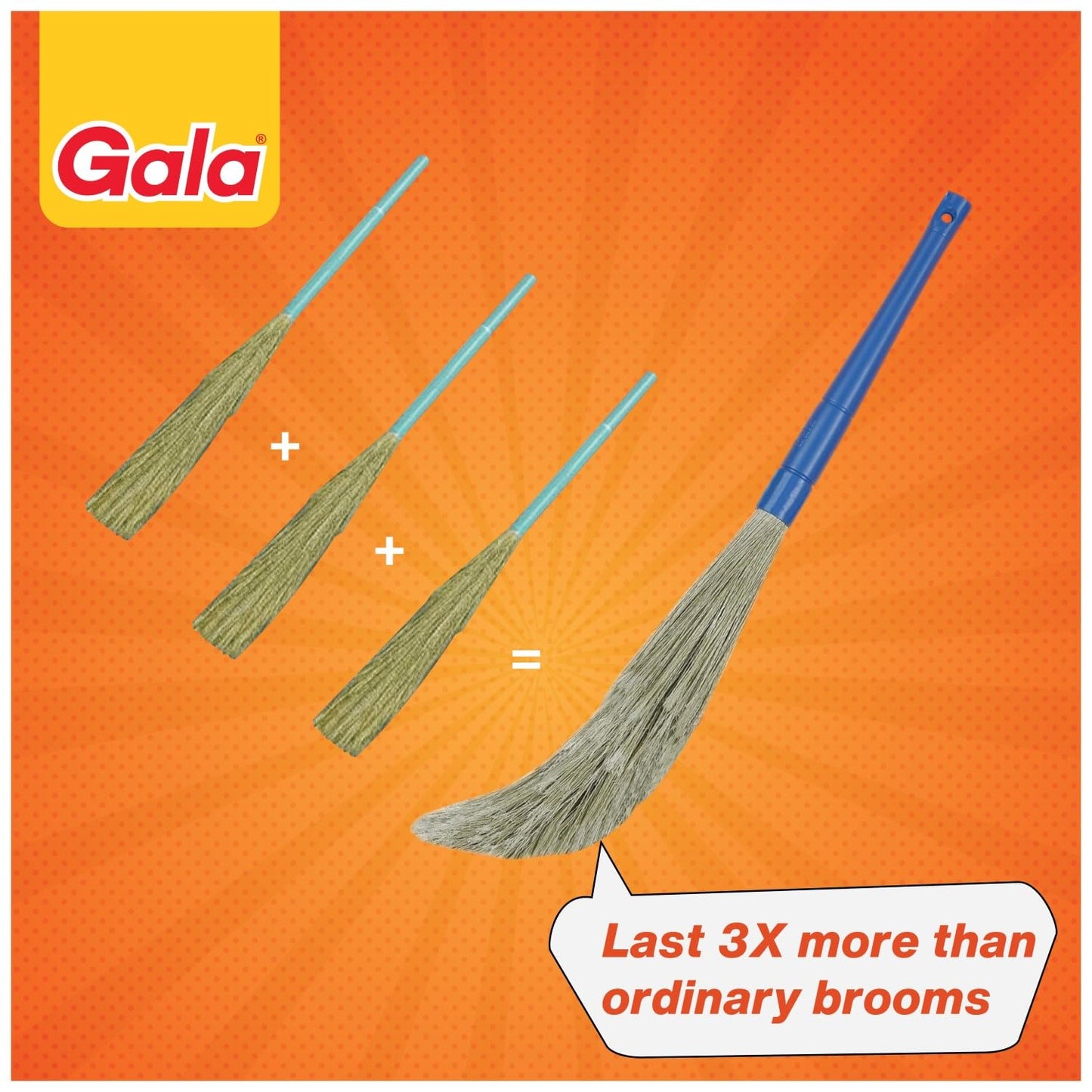 Gala No Dust Floor Broom- (Freedom from New Broom Dust- Bhusa) (Pack of 1) 1 Count (Pack of 1)