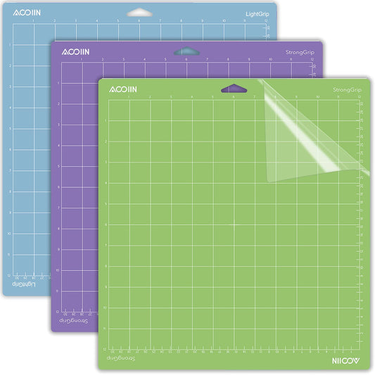 Cutting Mat for Cricut Explore One/Air/Air 2/Maker 3 Packs, 12x12 inches (Multicolor for Cricut, Variety, 12''x12'') Variety for Cricut Variety, 12''x12''