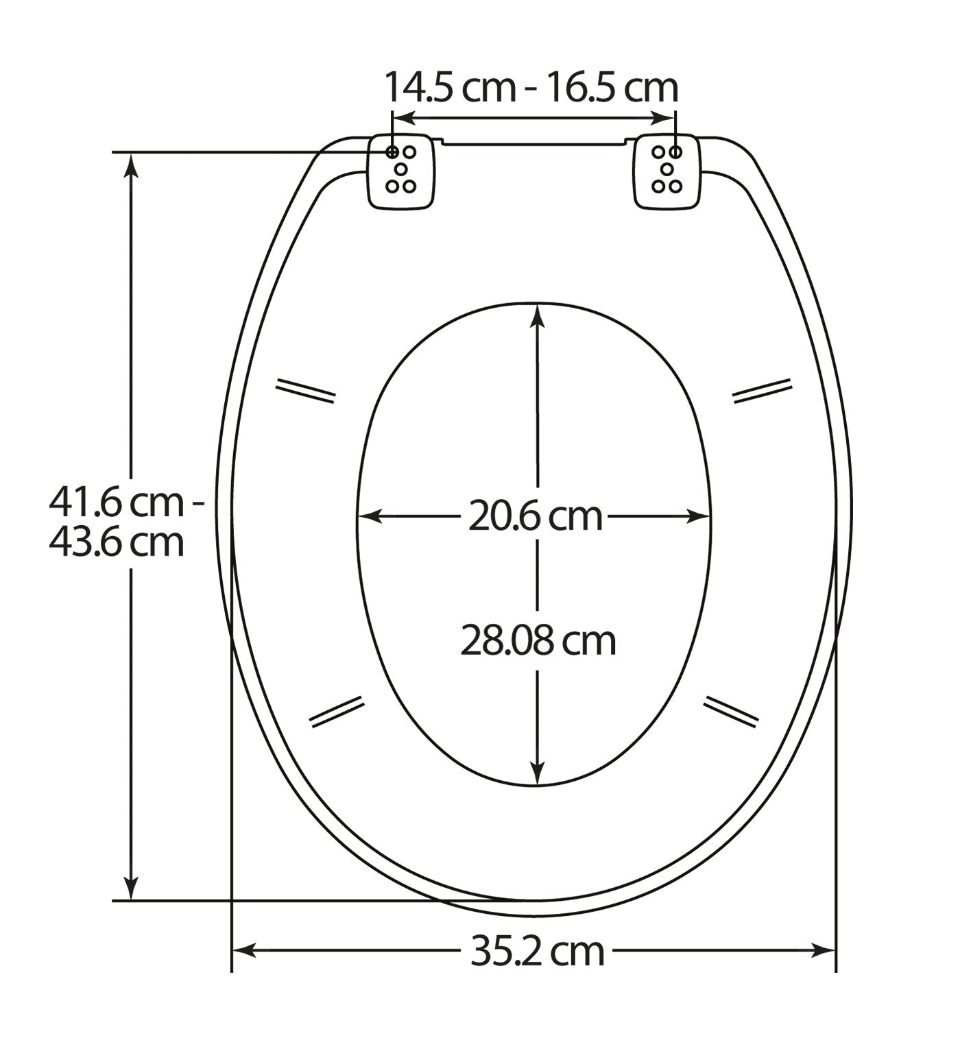 Bemis 2850CPT Buxton STAY TIGHT Toilet Seat - White, 5.0 cm*43.0 cm*35.0 cm Standard Packaging