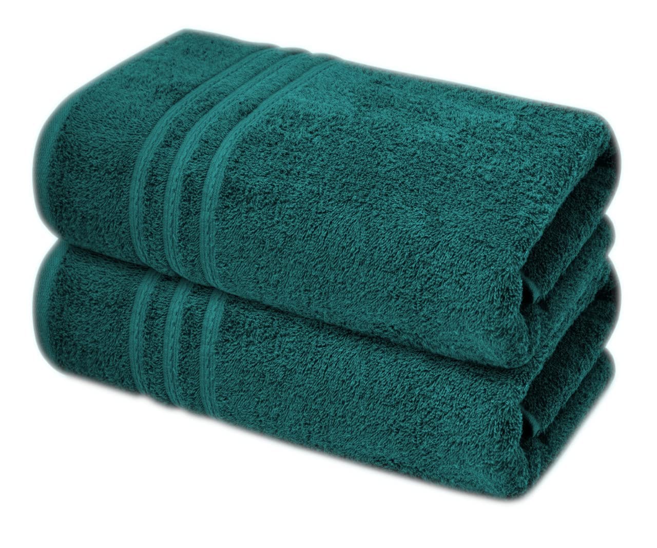 A & B TRADERS Extra Large Jumbo Bath Sheets - Beach Towels 100% Cotton | Huge Size 85 x 200 cm | Pack of 2 (Teal) Teal