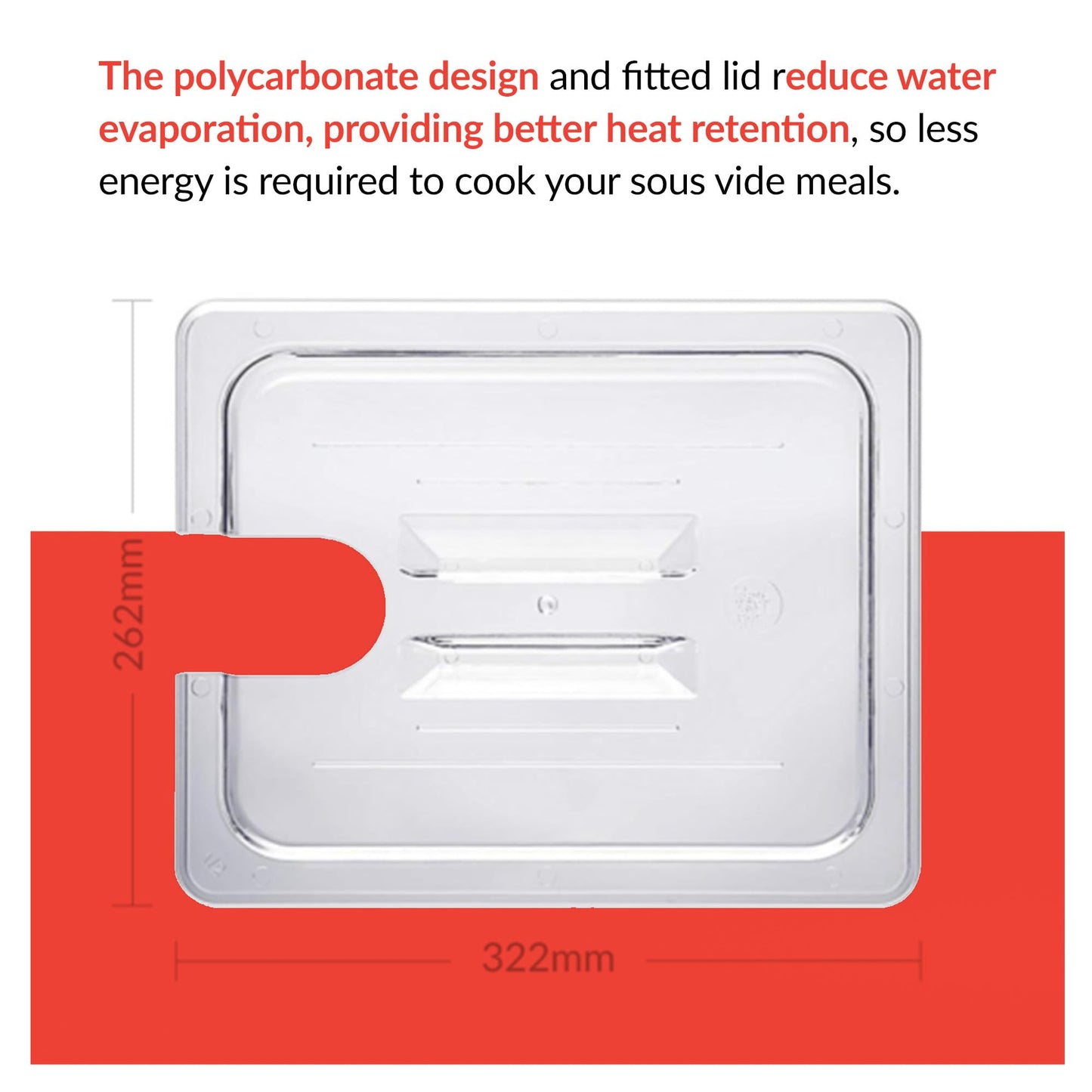 SousVideTools | Sous Vide Container | Water Tank | Inkbird ISV-1000 Cooker Compatible | 11.6L Inkbird ISV-1000 Sous Vide Cooker