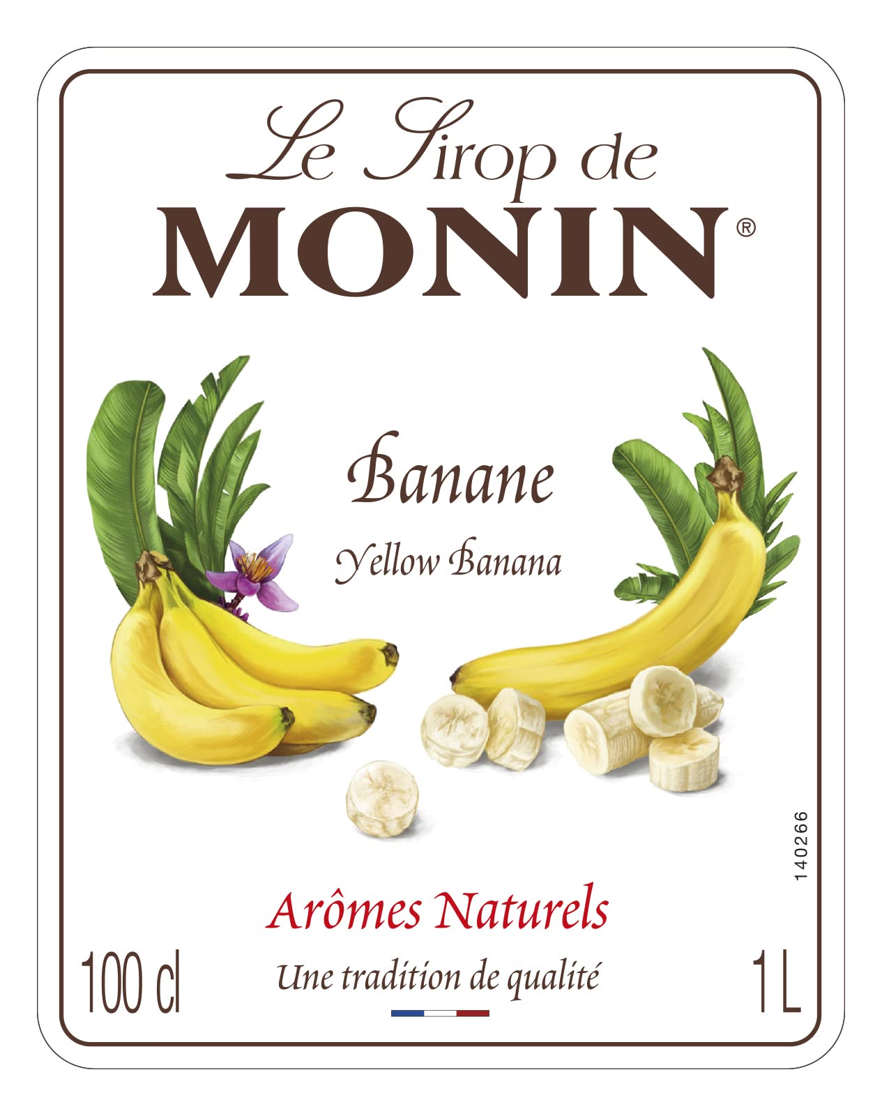 MONIN Premium Yellow Banana Syrup 1L for Cocktails and Mocktails. Vegan-Friendly, Allergen-Free, 100% Natural Flavours and Colourings. Pair with Caramel for Banoffee Syrup 1 l (Pack of 1)