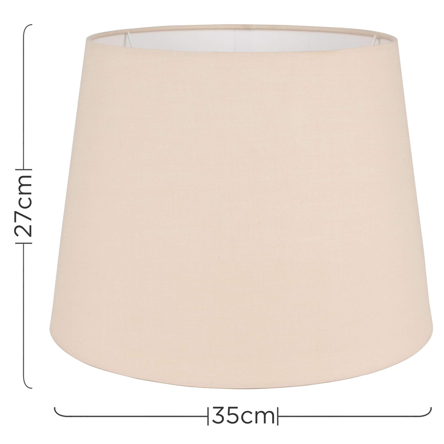 Large Modern Tapered Table/Floor Lamp Light Shade in a Beige Fabric Finish Large