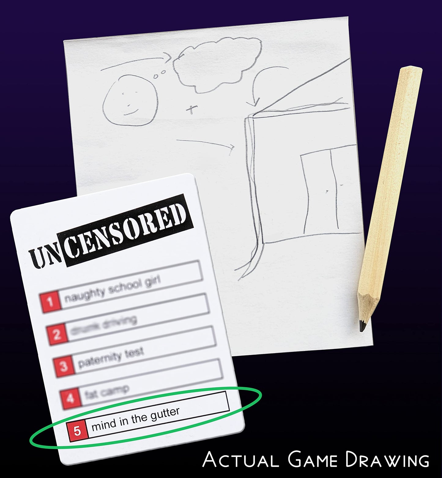 Drawing Without Dignity - A Party Game of Uncensored Sketches